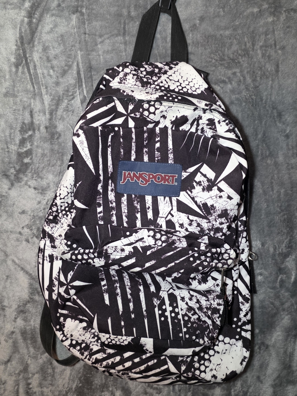 Jansport Black and White Abstract Print Backpack